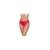 String bande large en wetlook rouge, taille haute, tissu fronçé à l'arrière 